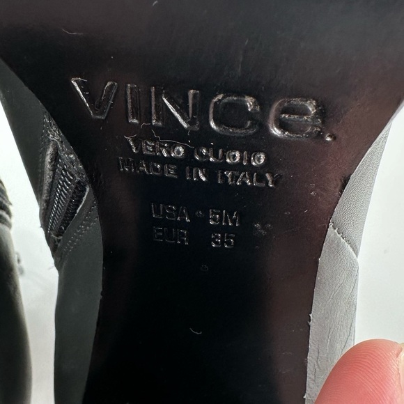Vince womens ankle booties size 5 35 gray Italian leather boots - Picture 8 of 12